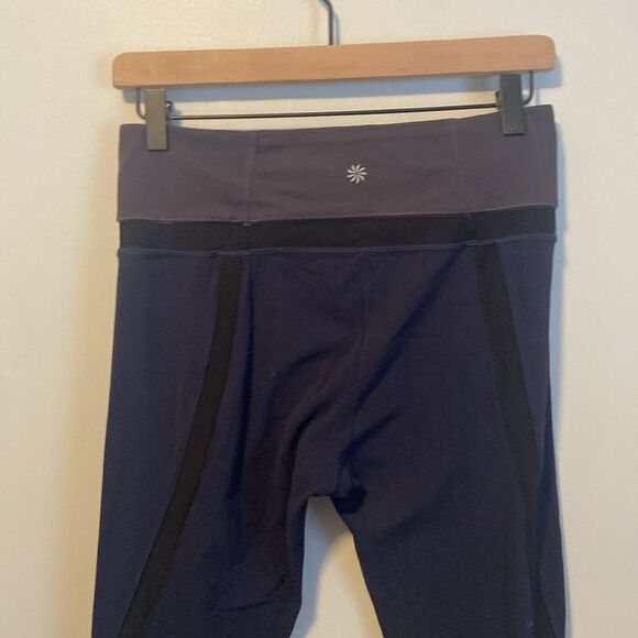 Athleta Blue & Gray High Waist Mesh Inset Leggings Size Medium - Picture 5 of 10